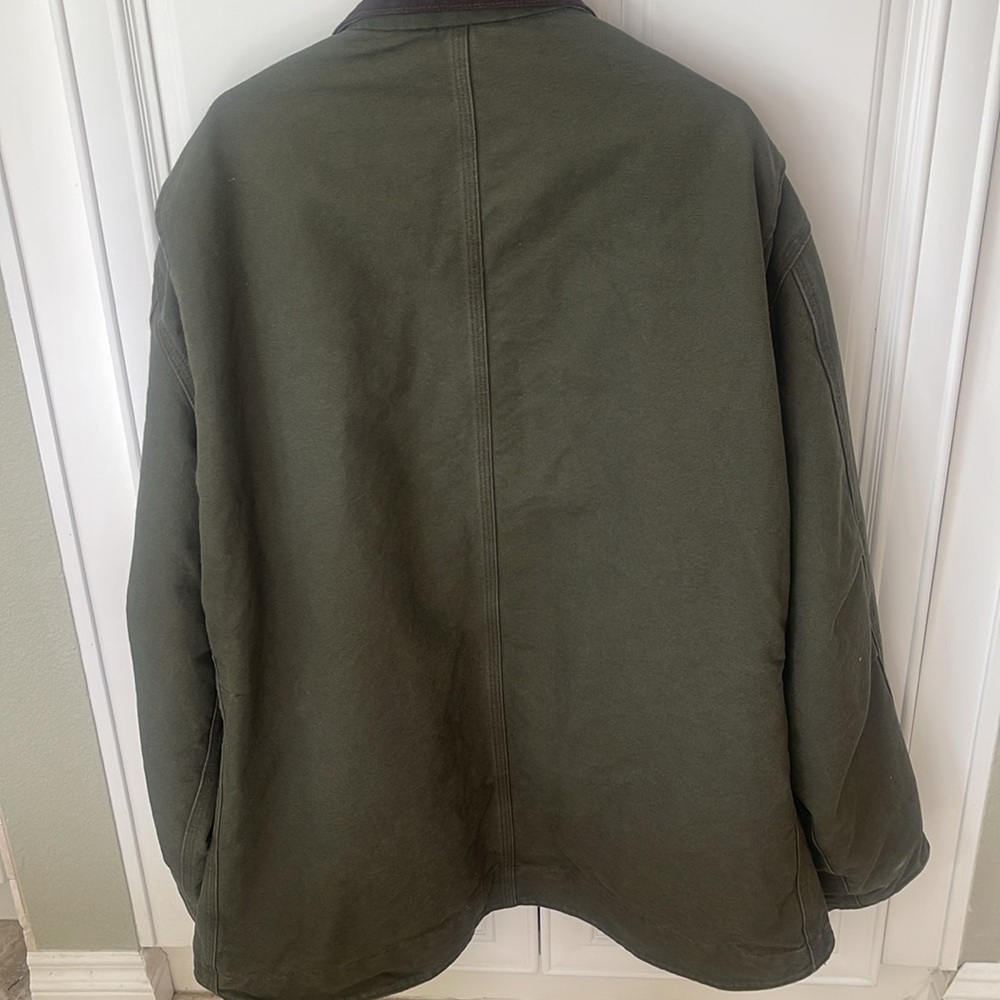 Carhartt  RN # C61 Green Coat Jacket Size 2XL Tall cotton Duck 14806 - Picture 9 of 16
